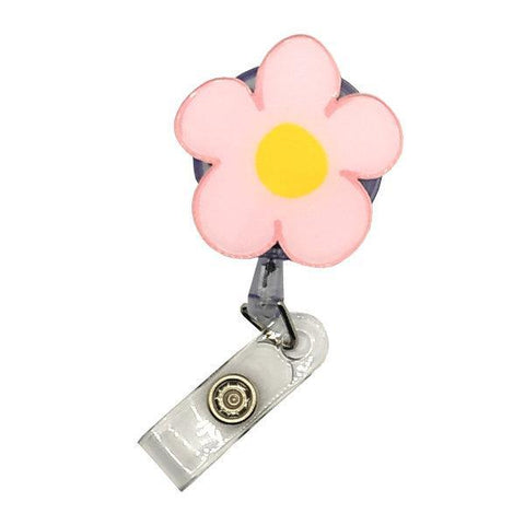 Porte-badge rétractable "Pink Flower"