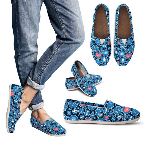 Blue Canvas Nurse Flats