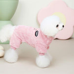 Fleece Pet Elastic Jumpsuit with Pull Ring