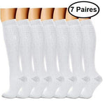 Chaussettes de compression Blanches (Pack de 7 paires)