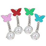 Montre "Papillons" à pince pour infirmière