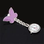 Montre "Papillons" à pince pour infirmière