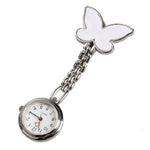 Montre papillons à pince pour blouse infirmière - Blanc
