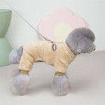 Fleece Pet Elastic Jumpsuit with Pull Ring