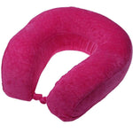 Coussin cervical de voyage en U - Rose - Coussin de voyage