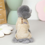 Fleece Pet Elastic Jumpsuit with Pull Ring