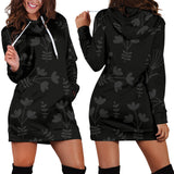 Charcoal Floral Hoodie Dress