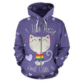 I Like Pussy Deal With It All Over Print Hoodie Zip