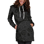 Dark Sugar Skull Women's Hoodie Dress